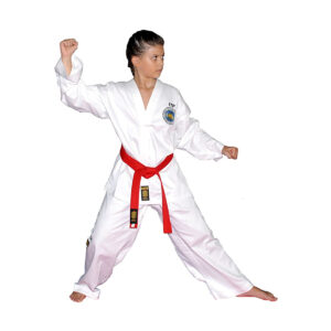 TA 013 ITF SOSAN | ΣΤΟΛΗ ΓΙΑ ΠΡΟΠΟΝΗΣΕΙΣ TAEKWON-DO ITF ΣΕ ΥΦΑΣΜΑ ΡΙΓΩΤΟ ΜΕ ΟΛΑ ΤΑ ΛΟΓΟΤΥΠΑ ΚΕΝΤΗΜΕΝΑ ΣΤΟ ΣΑΚΑΚΙ ΚΑΙ ΣΤΟ ΠΑΝΤΕΛΟΝΙ.ΓΙΑ ΕΓΧΡΩΜΕΣ ΖΩΝΕΣ.