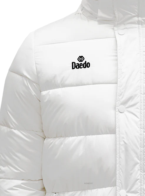 Μακρύ Μπουφάν Daedo Λευκό – Daedo Full Body Jacket White RFEK Puffer - Image 4
